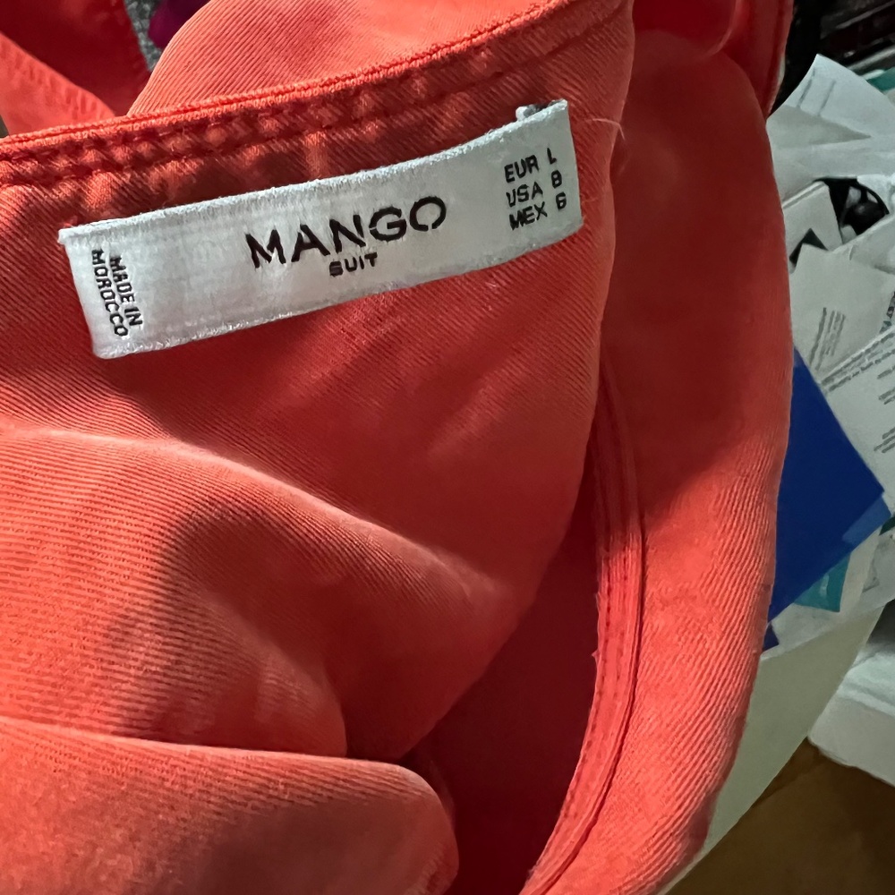 Mango Orange Sleeveless Dress Size Large - Picture 4 of 6